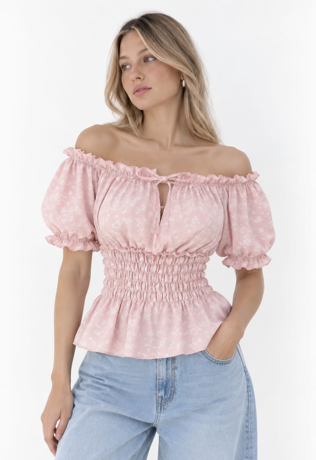 Blusa Frunce Escote V - Imagen 2