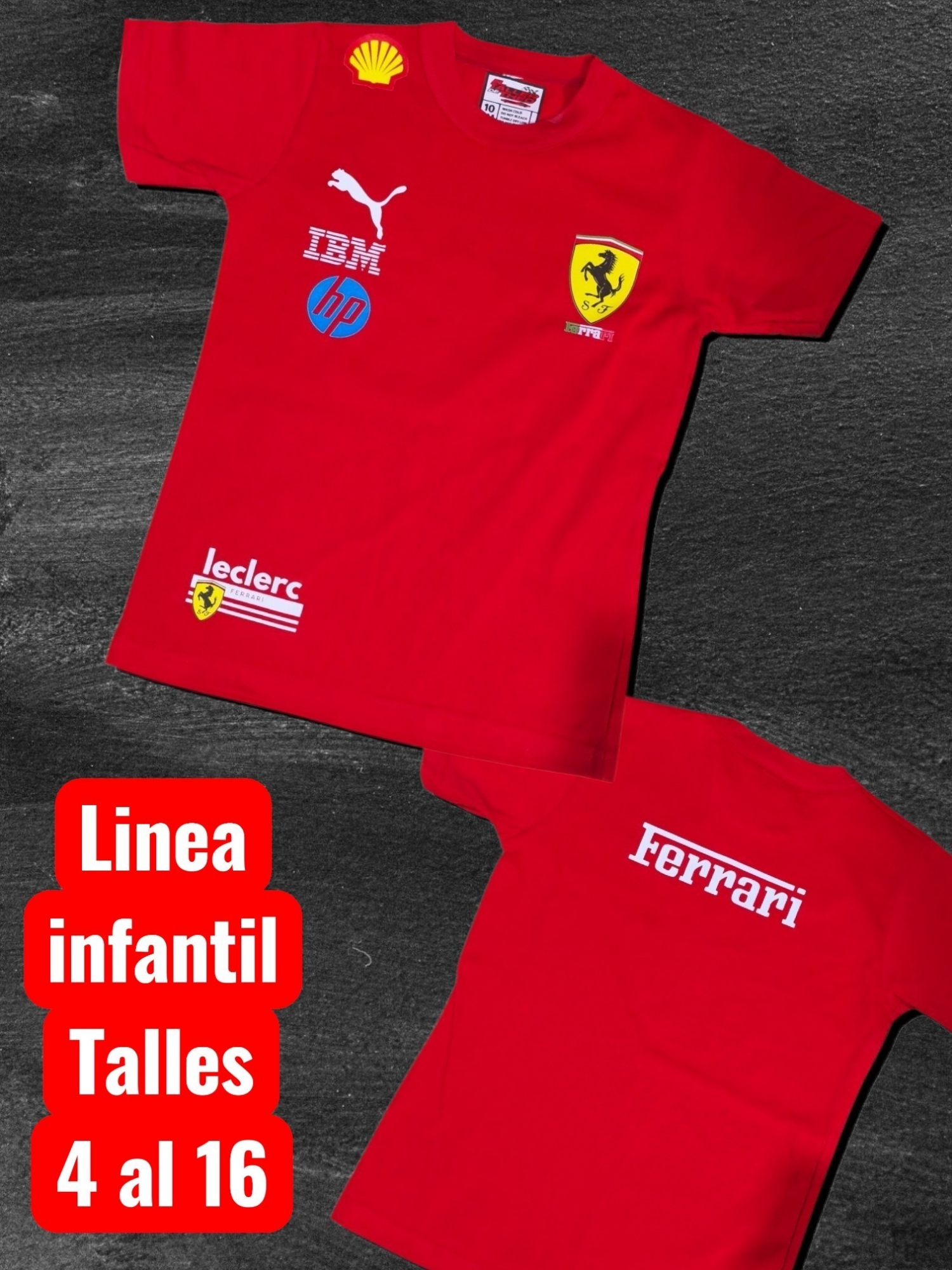 Remeras F1 Infantiles - Imagen 2
