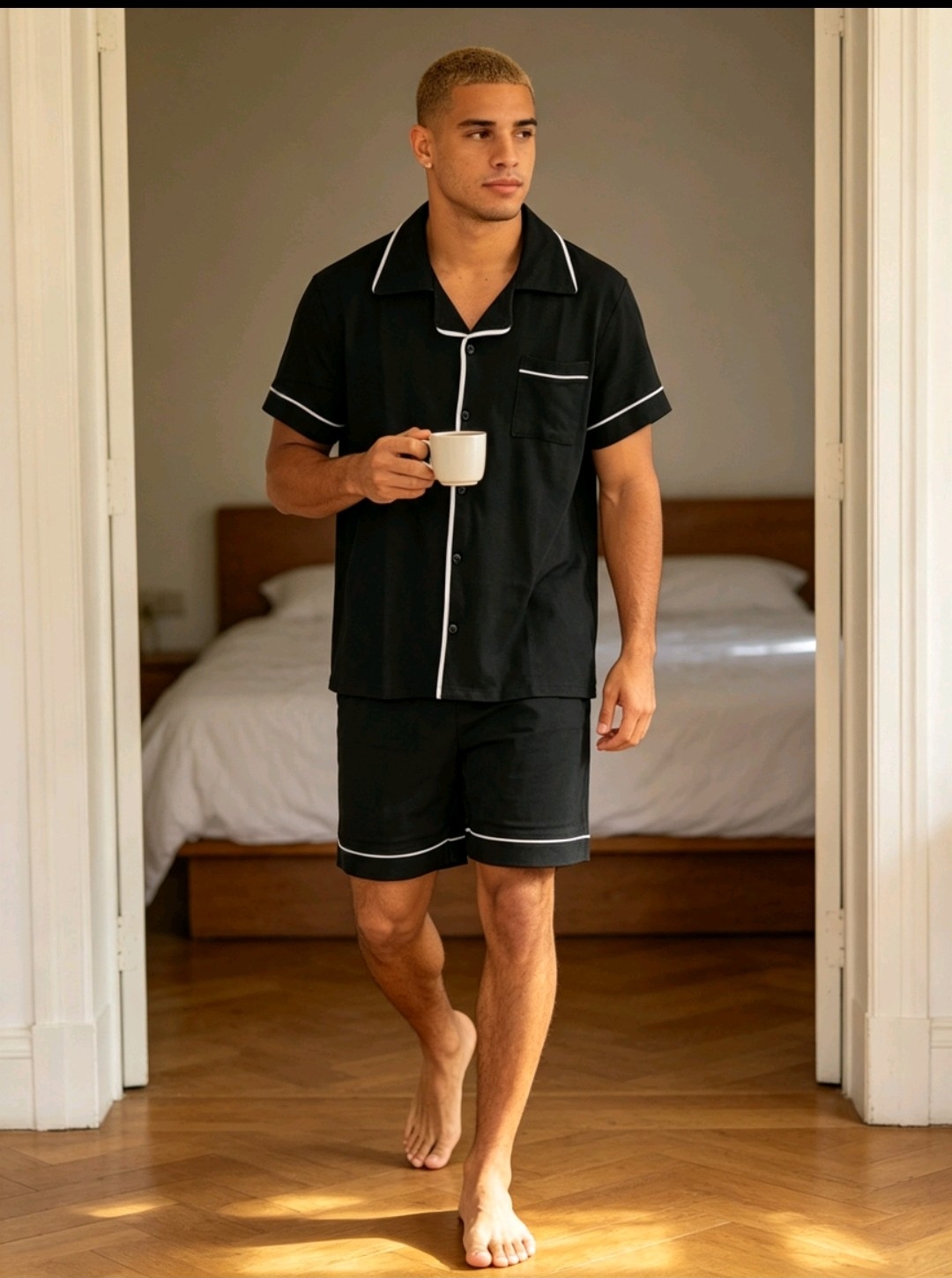 Pijama Camisero Liso - Imagen 9