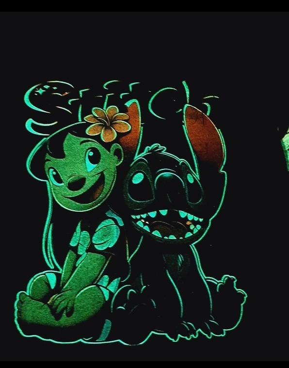 Lylo Stitch Remeras de Niña Brillan en Oscuridad - Imagen 2