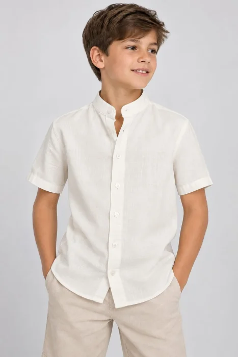 Camisas de Lino Cuello Mau