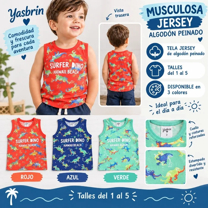 Musculosa de Bebe Dinos