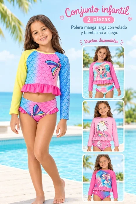 Conjunto de Baño Camiseta + Bombacha
