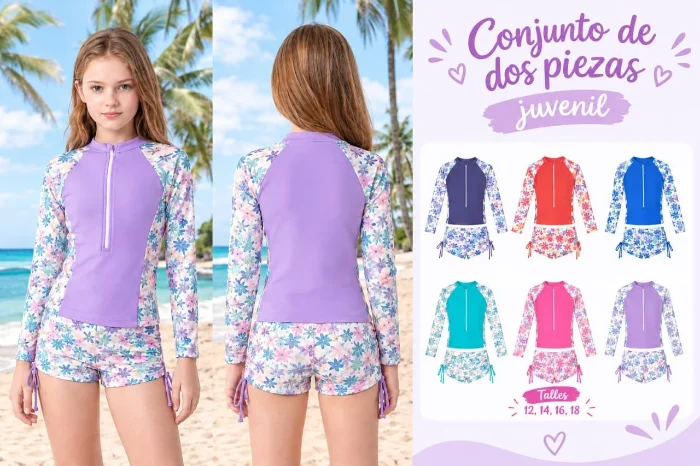 Conjunto de Baño Juvenil Camiseta + Short