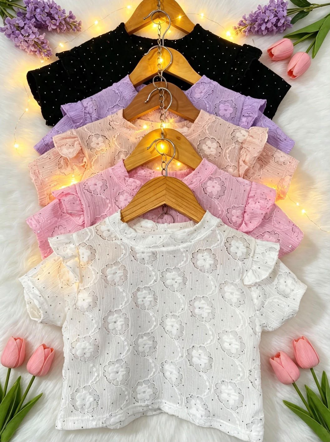 Remera Crop Broderi Brillo - Imagen 2