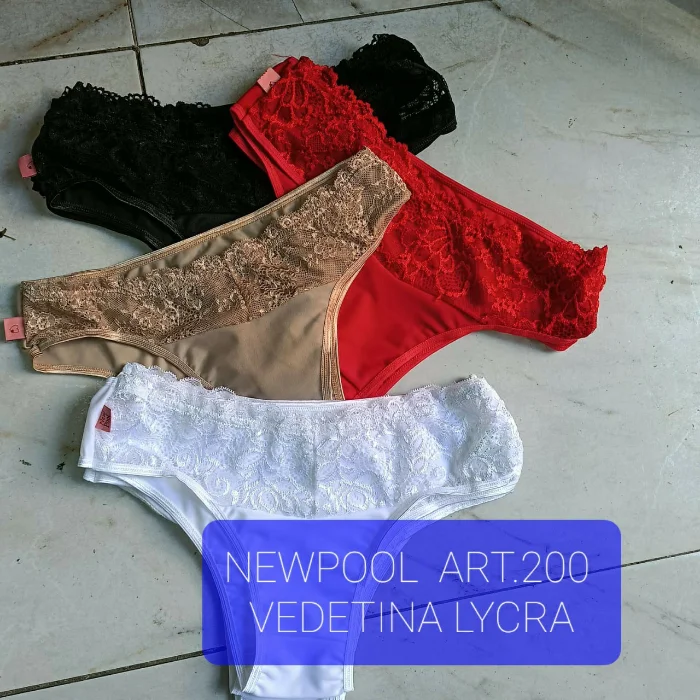 Newpool  Lycra  Vedetina Microfibra con Puntilla