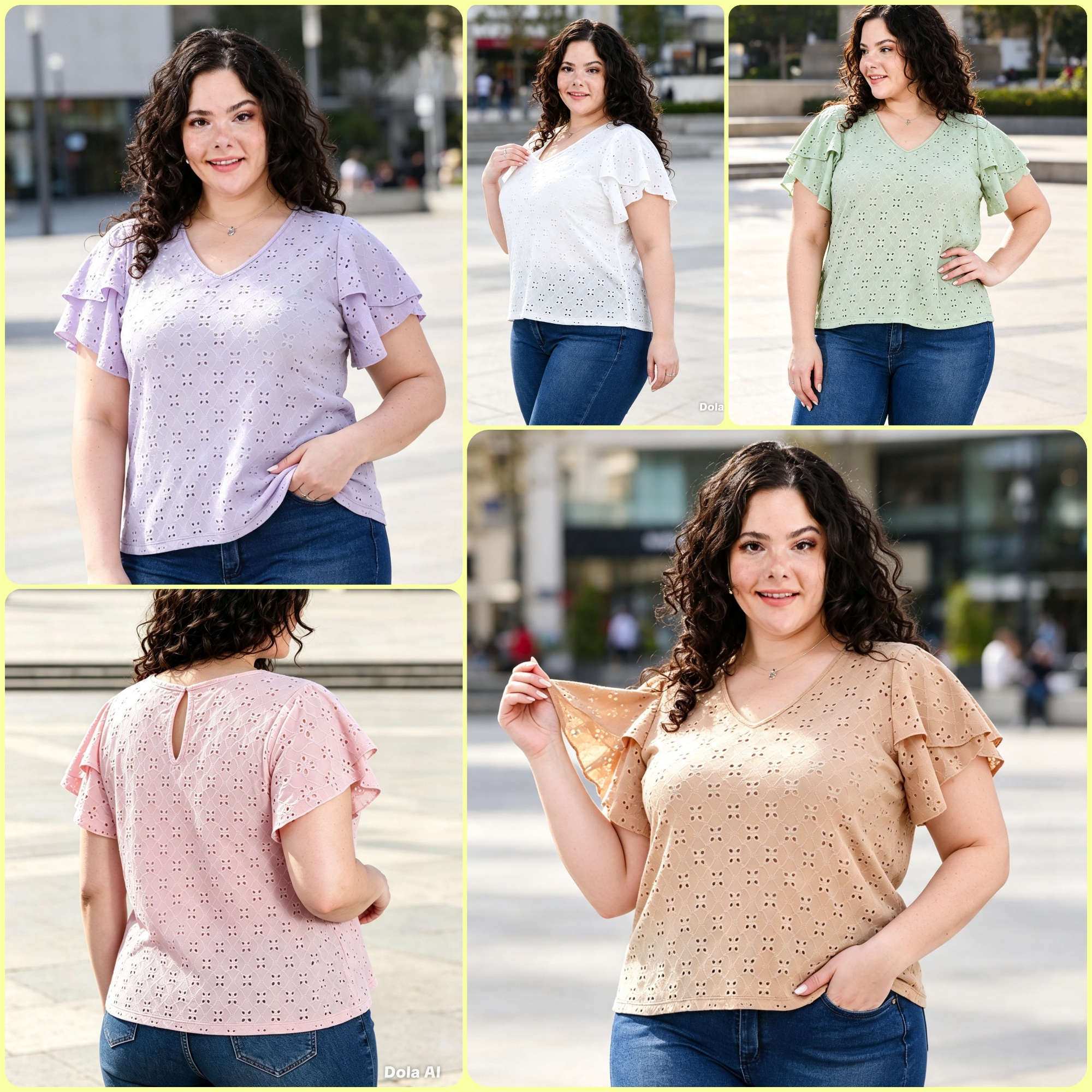 Blusa Brodery Manga Tulipán - Imagen 2