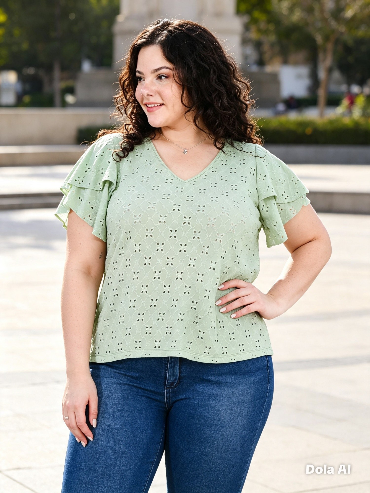 Blusa Brodery Manga Tulipán - Imagen 4