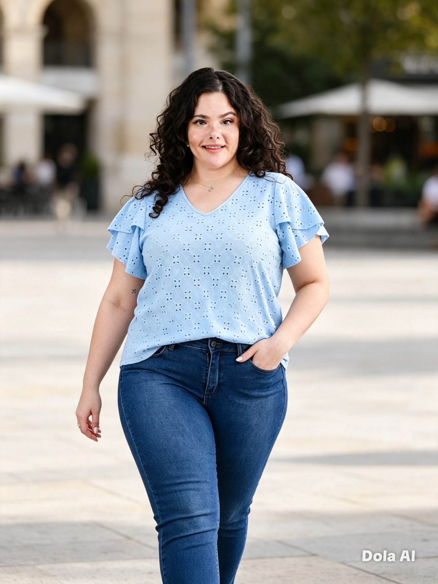Blusa Brodery Manga Tulipán - Imagen 6