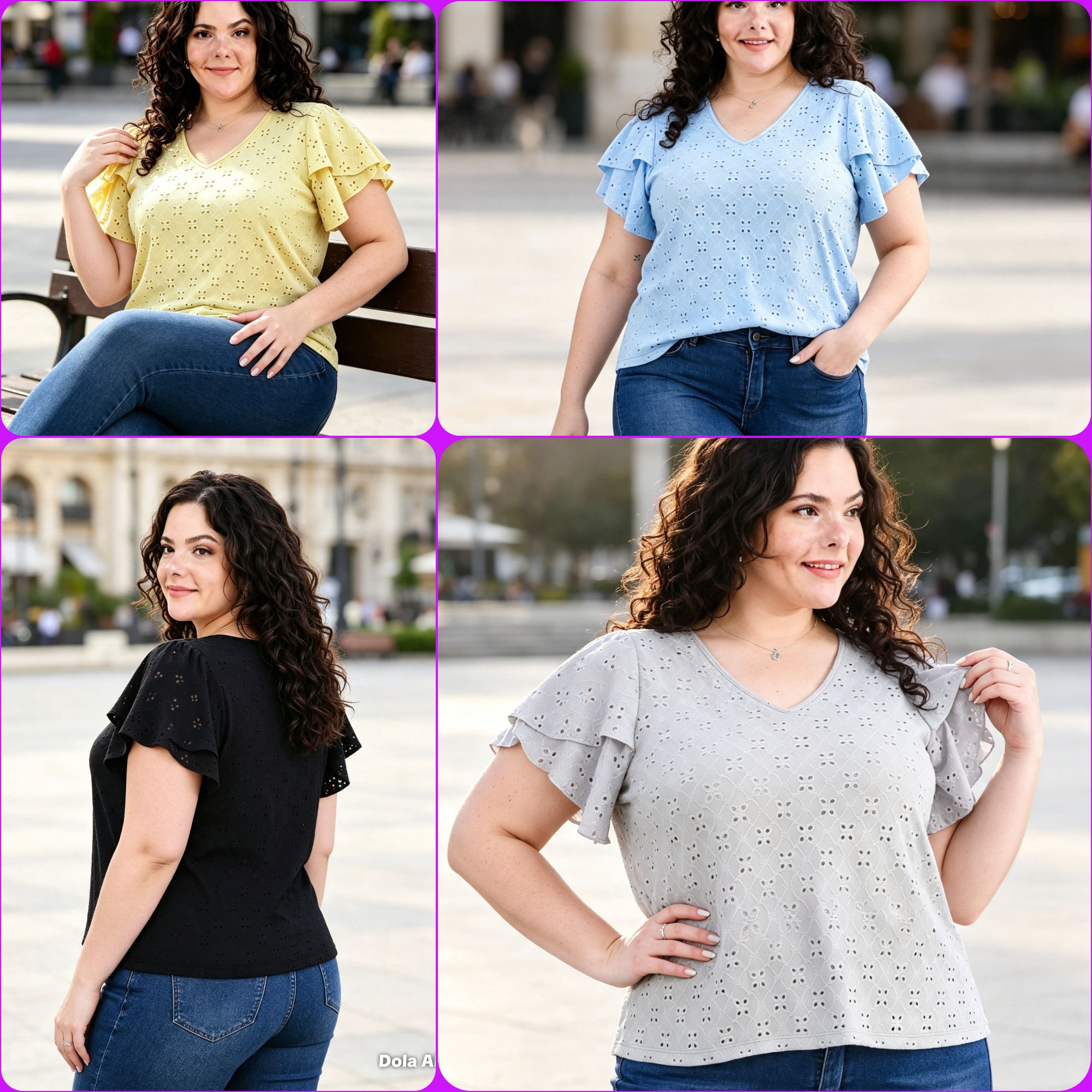 Blusa Brodery Manga Tulipán - Imagen 3