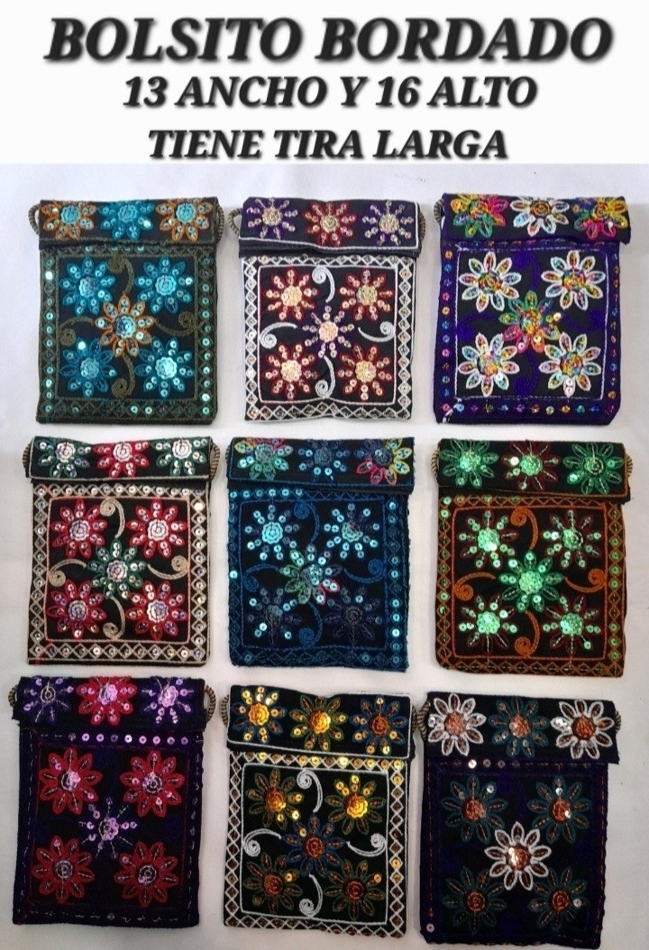 Bolso Bordado con Pedrería  3 X 18.000 - Imagen 2