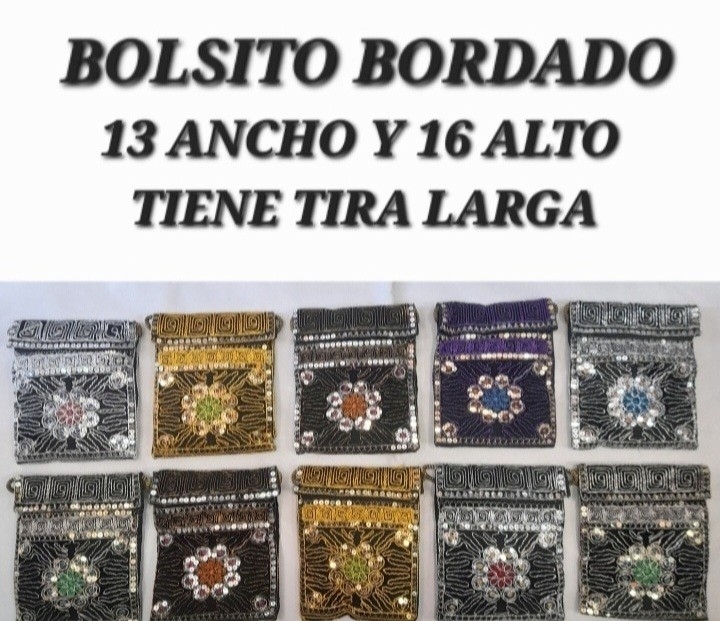 Bolso Bordado con Pedrería  3 X 18.000 - Imagen 3