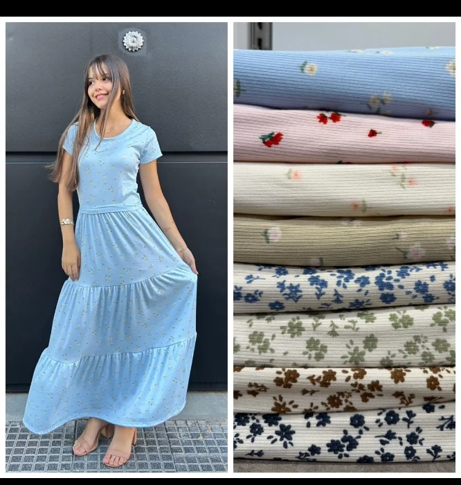 Vestido Manga Corta