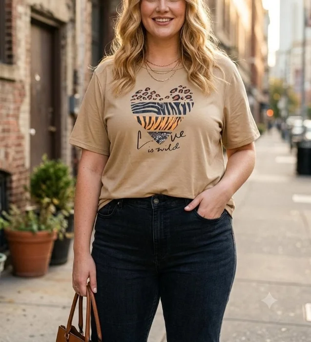 Remera Modal con Estampas Talles Grandes