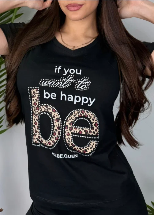 Remera Algodon Happy Be