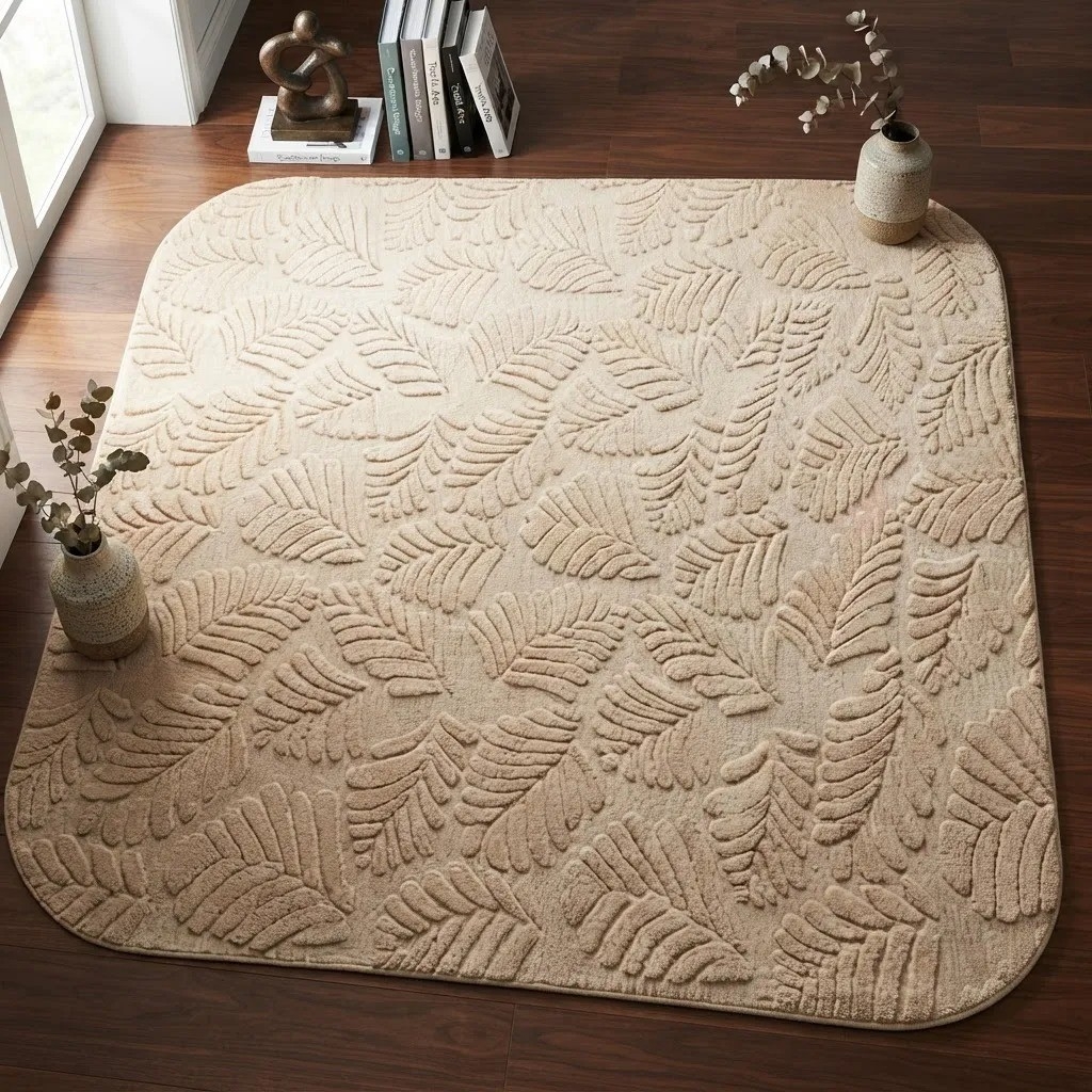 Alfombra Nórdica con Relieve y Base Antideslizante 3mx1,5cm - Imagen 1