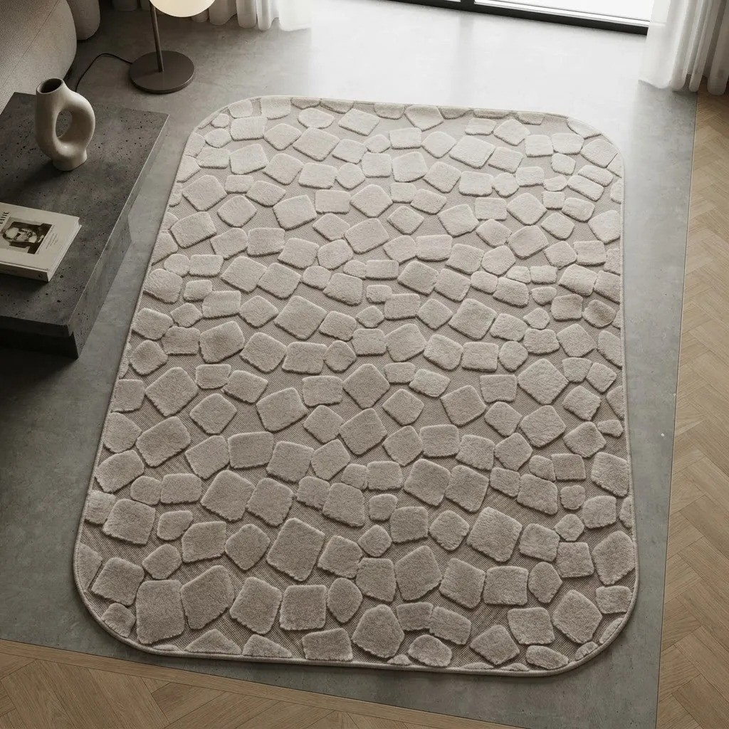 Alfombra Nórdica con Relieve y Base Antideslizante 3mx1,5cm - Imagen 4