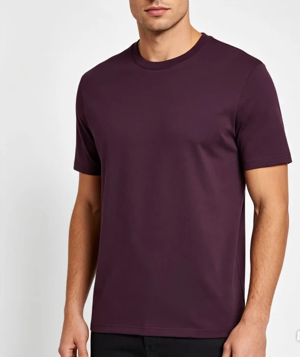 Remera Violeta Algodon Peinado