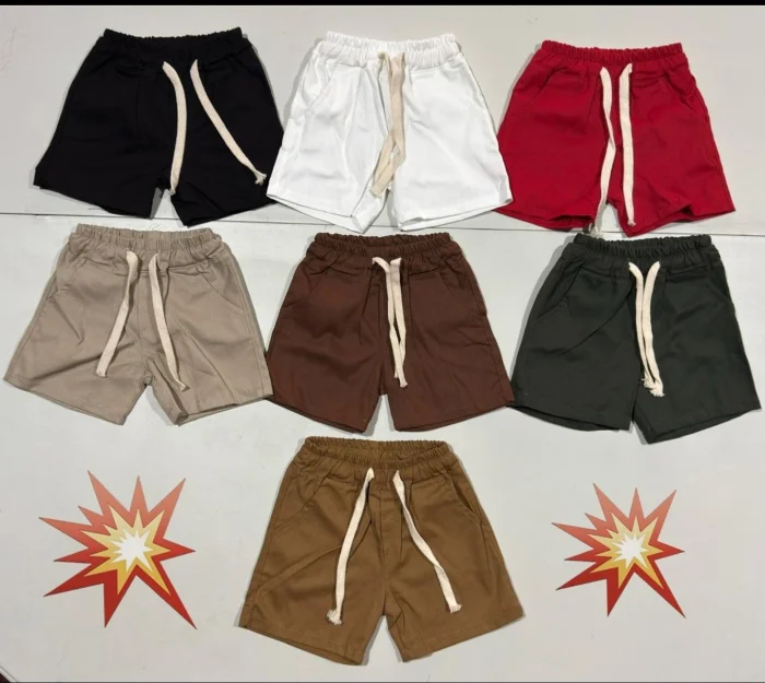 Short Liso de Gabardina Bebé