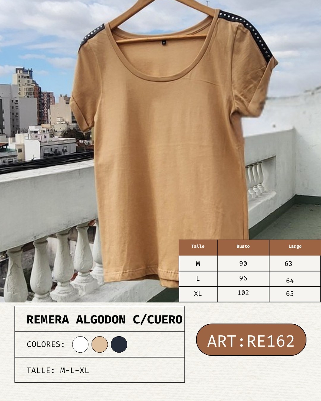 Remera con Símil Cuero - Imagen 2