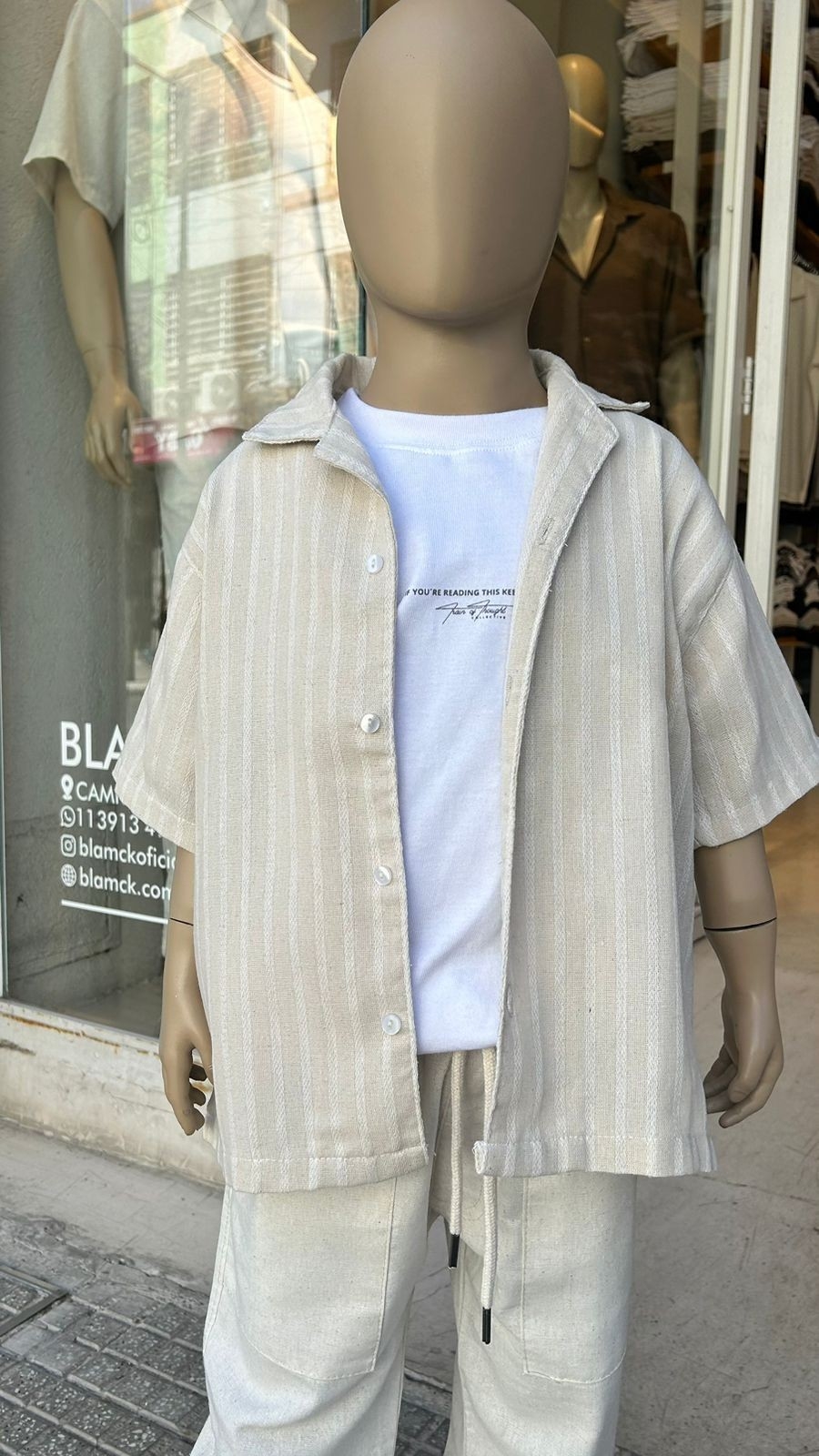 Camisa de Lino Rayada - Imagen 2