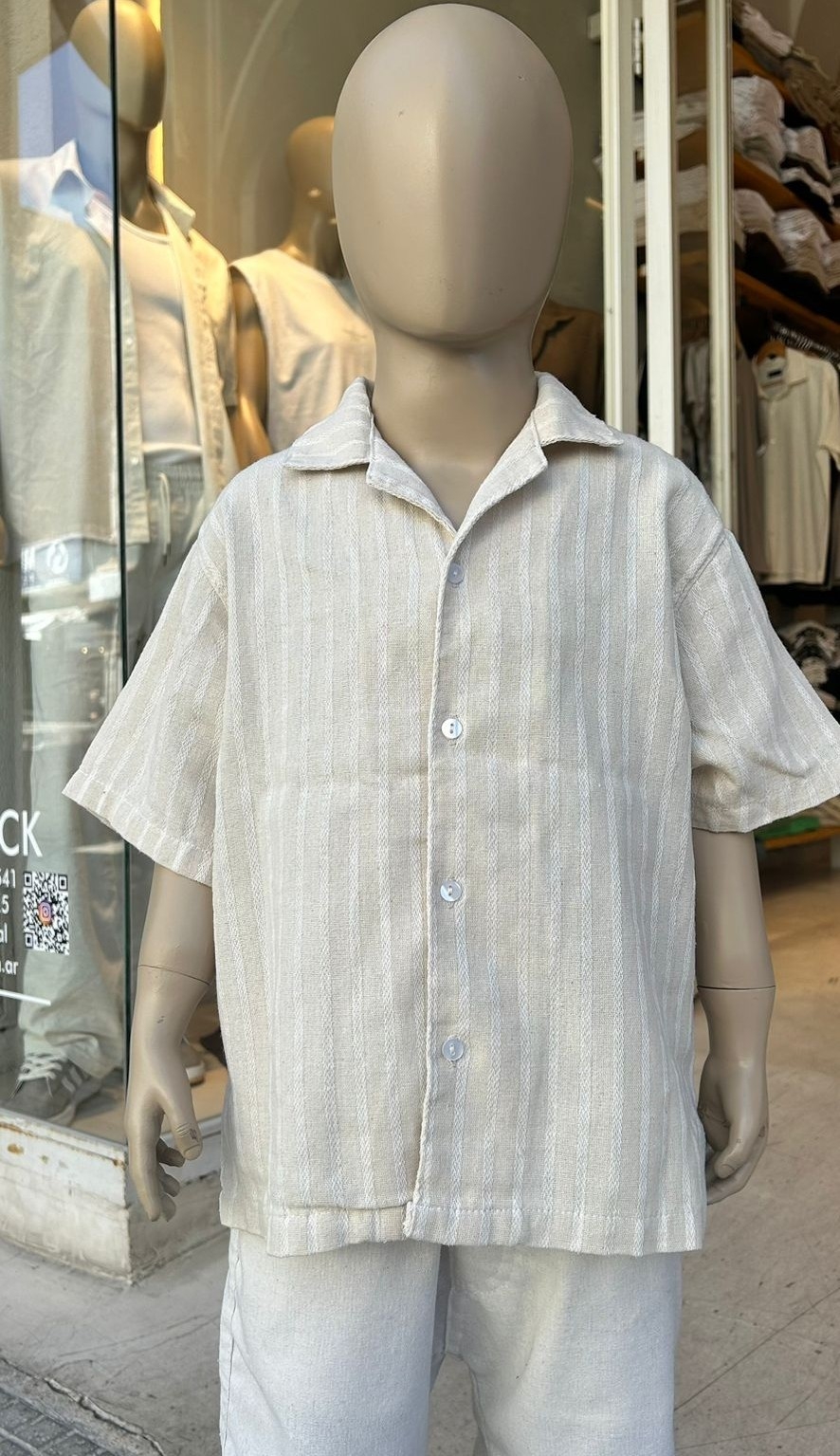 Camisa de Lino Rayada - Imagen 3