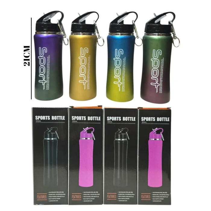 Botella Sport 500ml Termica Acero Inoxidable (ter-01)