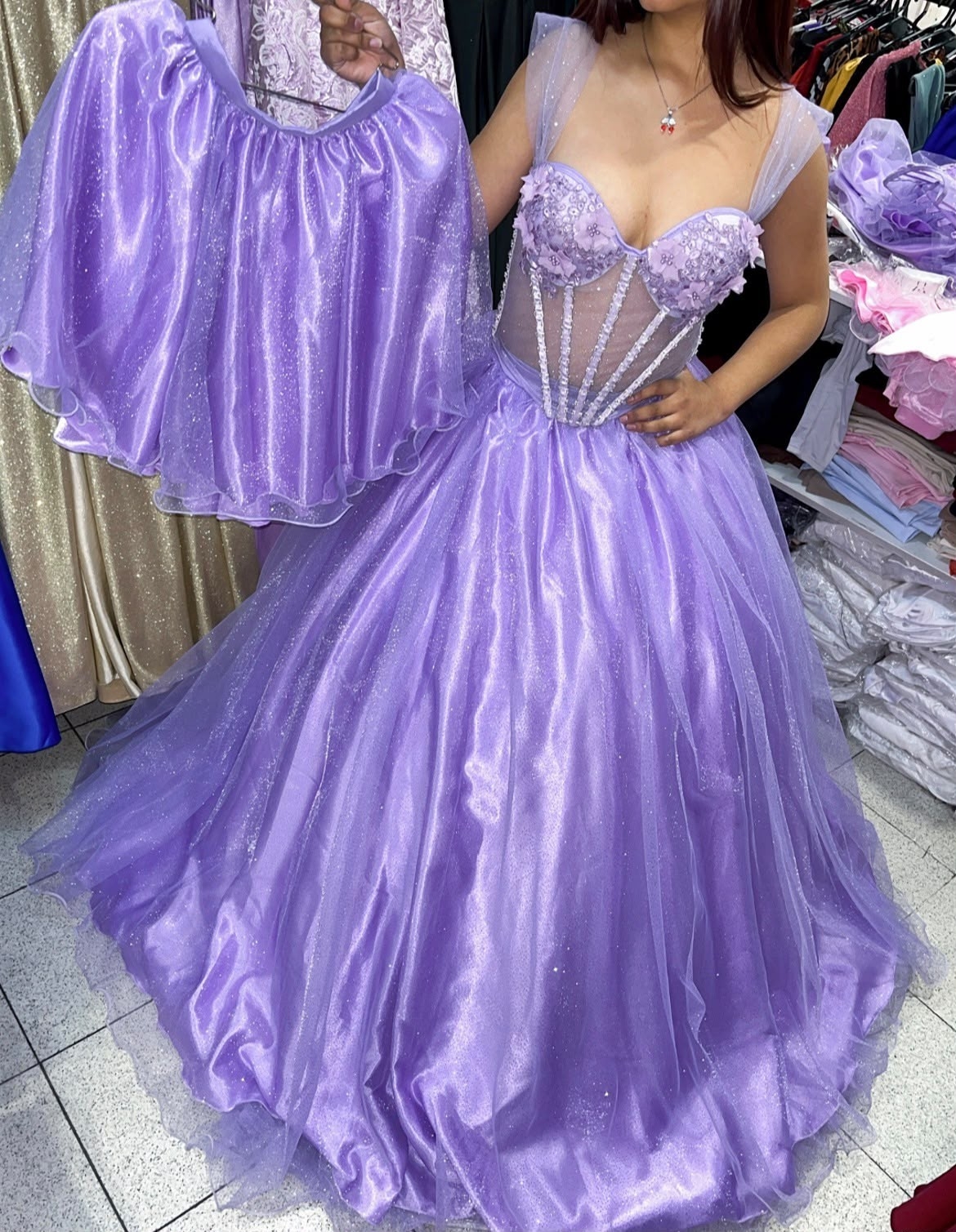 Vestido Quinceañeros de 3 Piezas - Imagen 2