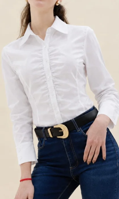 Camisa con Frunce