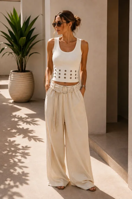 Musculosa Hilo con Ojalillos