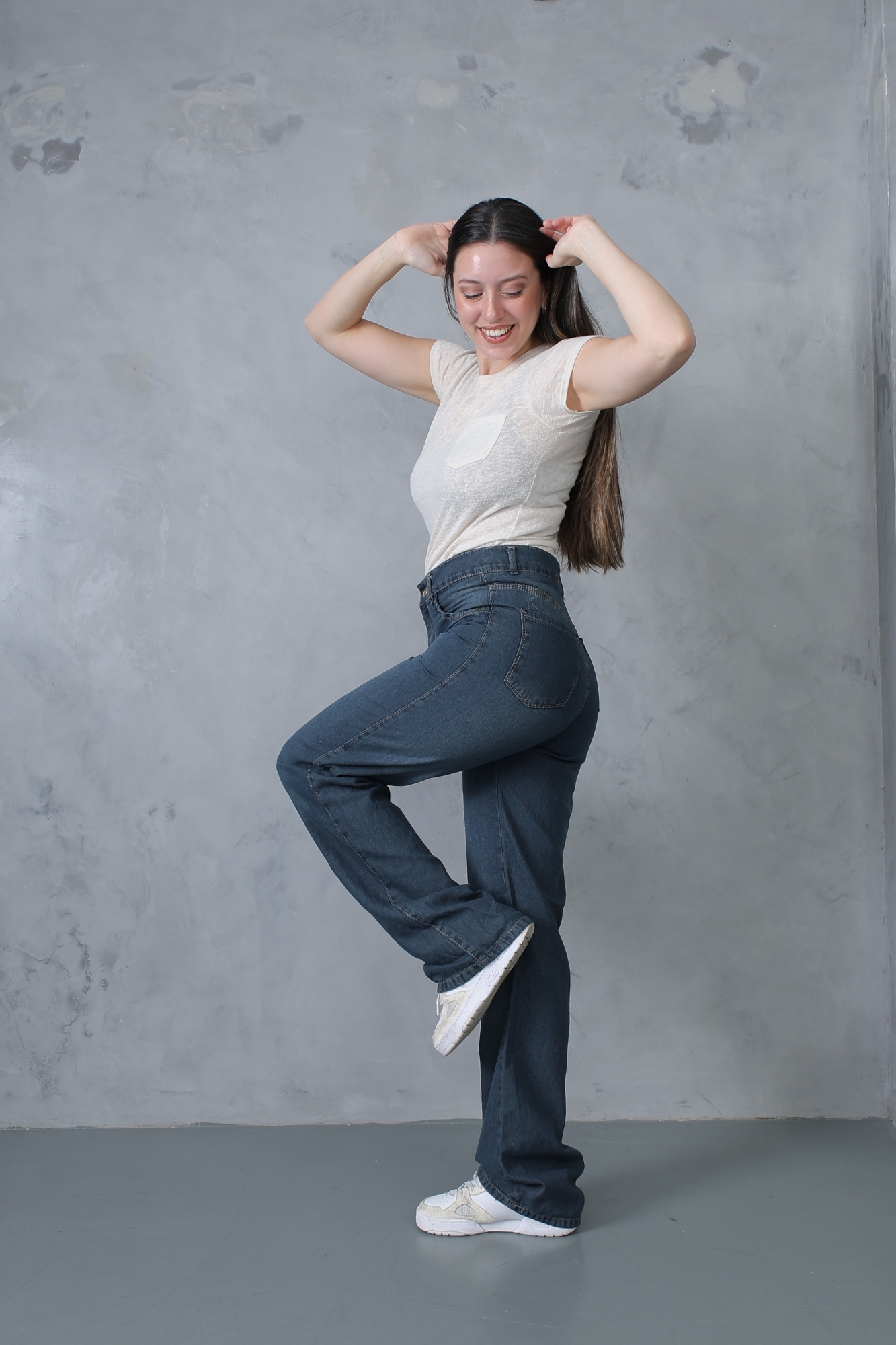 Wide Leg Matizado Localizado Primavera - Imagen 4