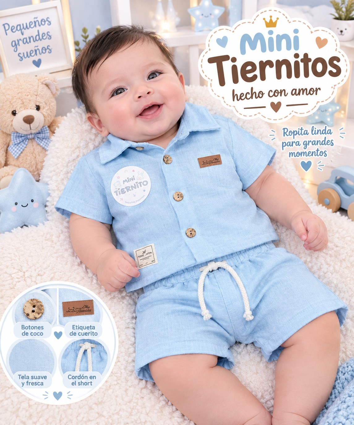 Conjunto Dulzura Calidad Premium de la Tela Polina - Imagen 2