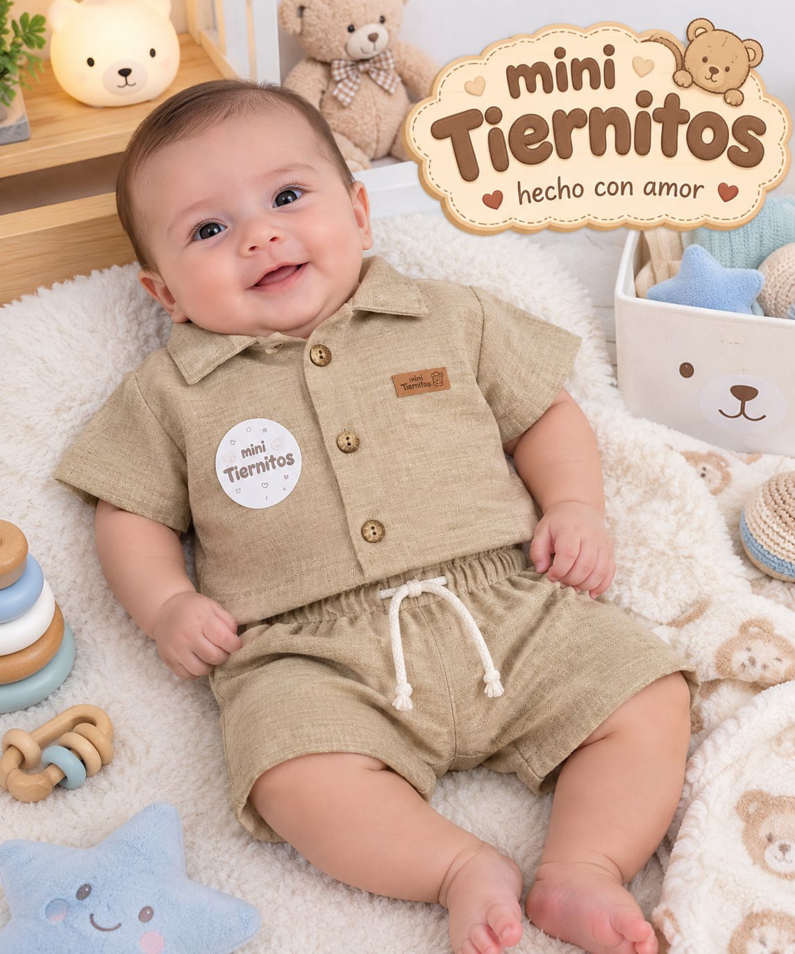 Conjunto Dulzura Calidad Premium de la Tela Polina - Imagen 3