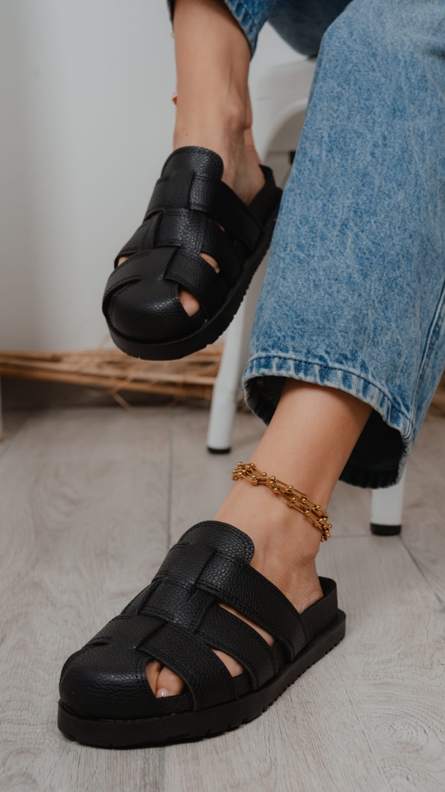 Zuecos para Poner el Pie Poly Negro P.u - Imagen 2