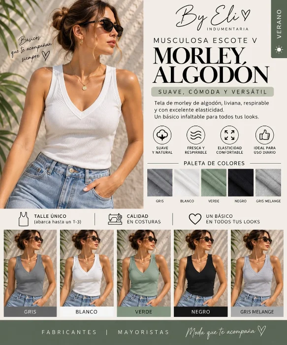 Musculosa Escote en V