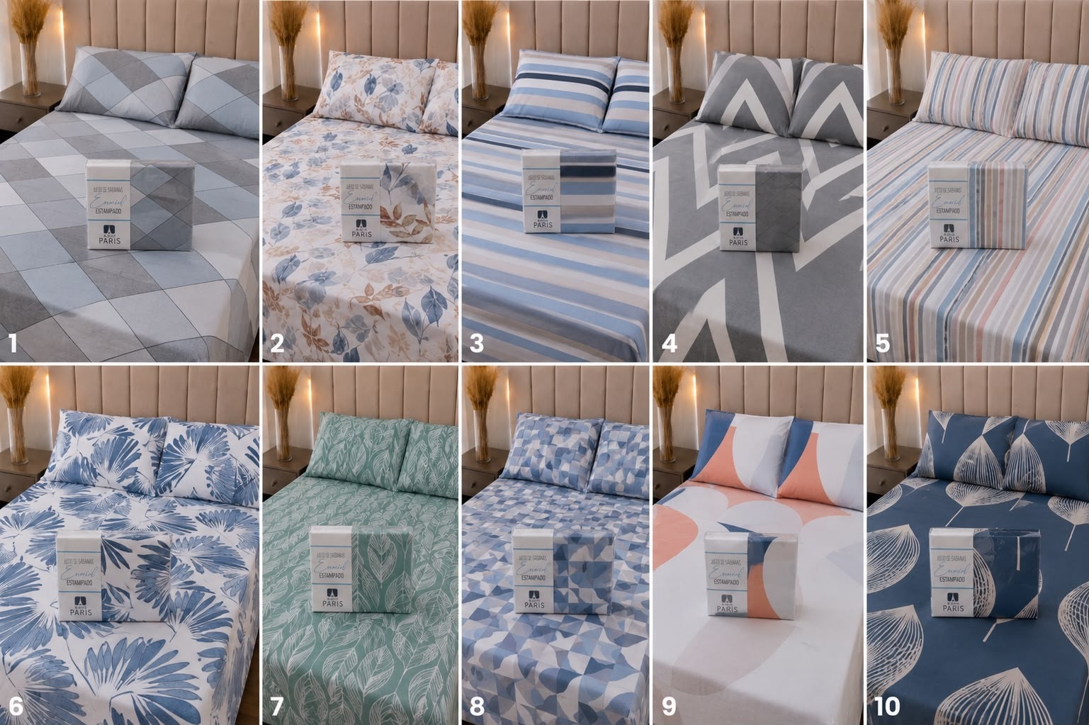 Sabanas Blanco Paris Estampado de 1 1/2 - Imagen 3
