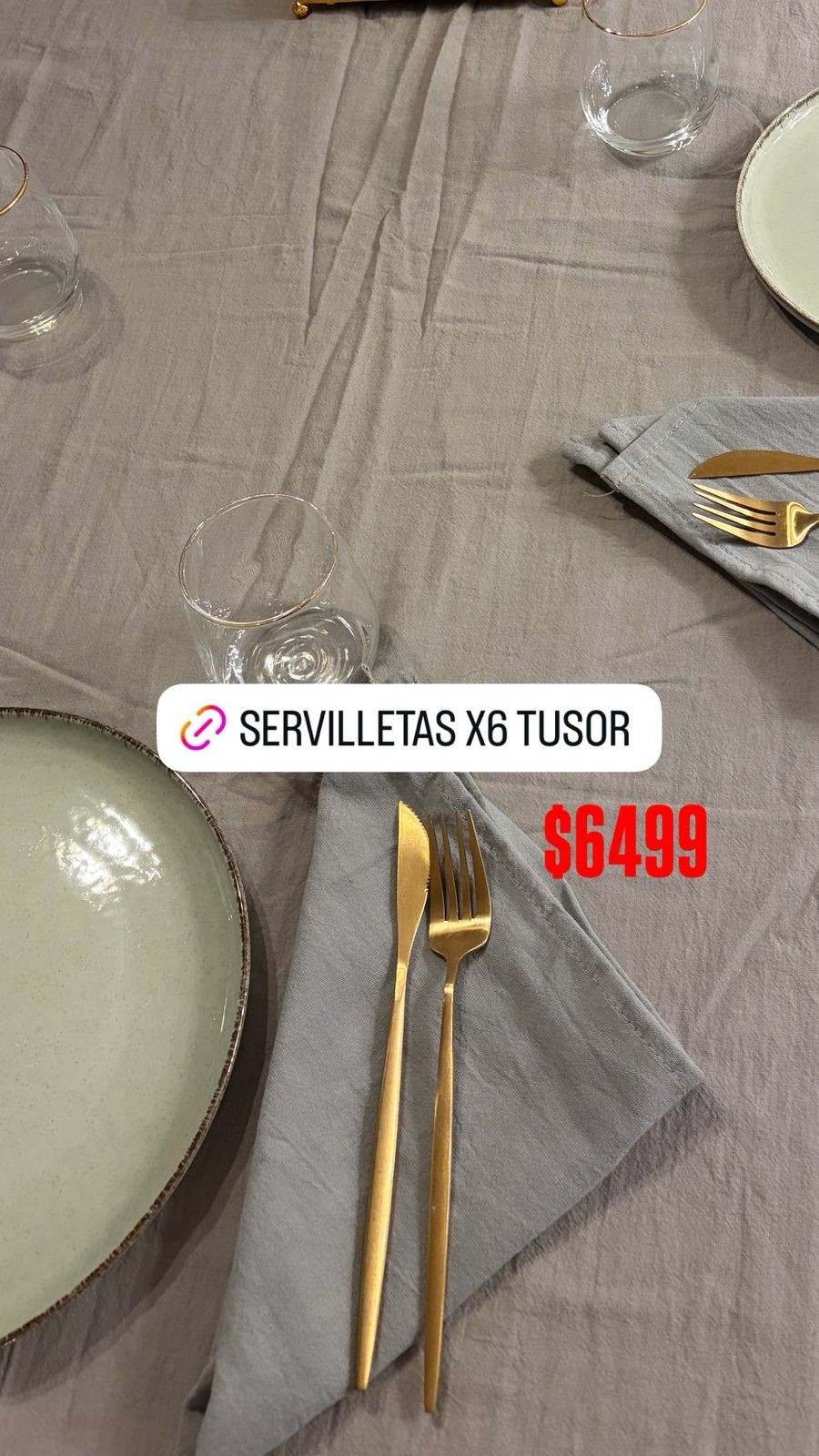 Det de 6 Servilletas de Tousor Lisa - Imagen 4