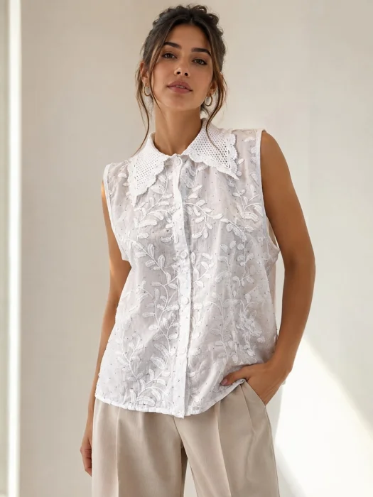 Musculosa de Broderie Importado