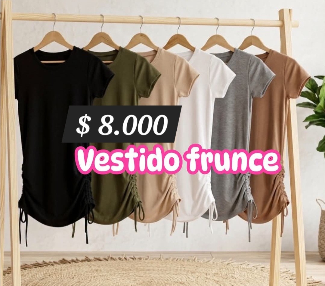 Vestido Frunce Importado - Imagen 2