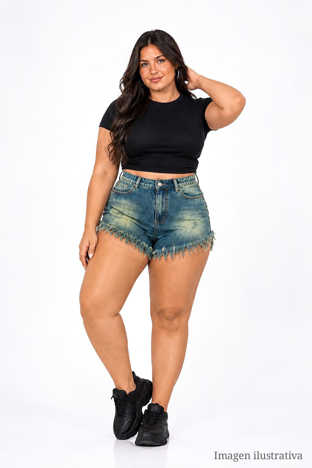Short Jean Especial Dama Pantalón Corto Grande Denim Mujer Verano Mayoristas Hotsale - Imagen 5