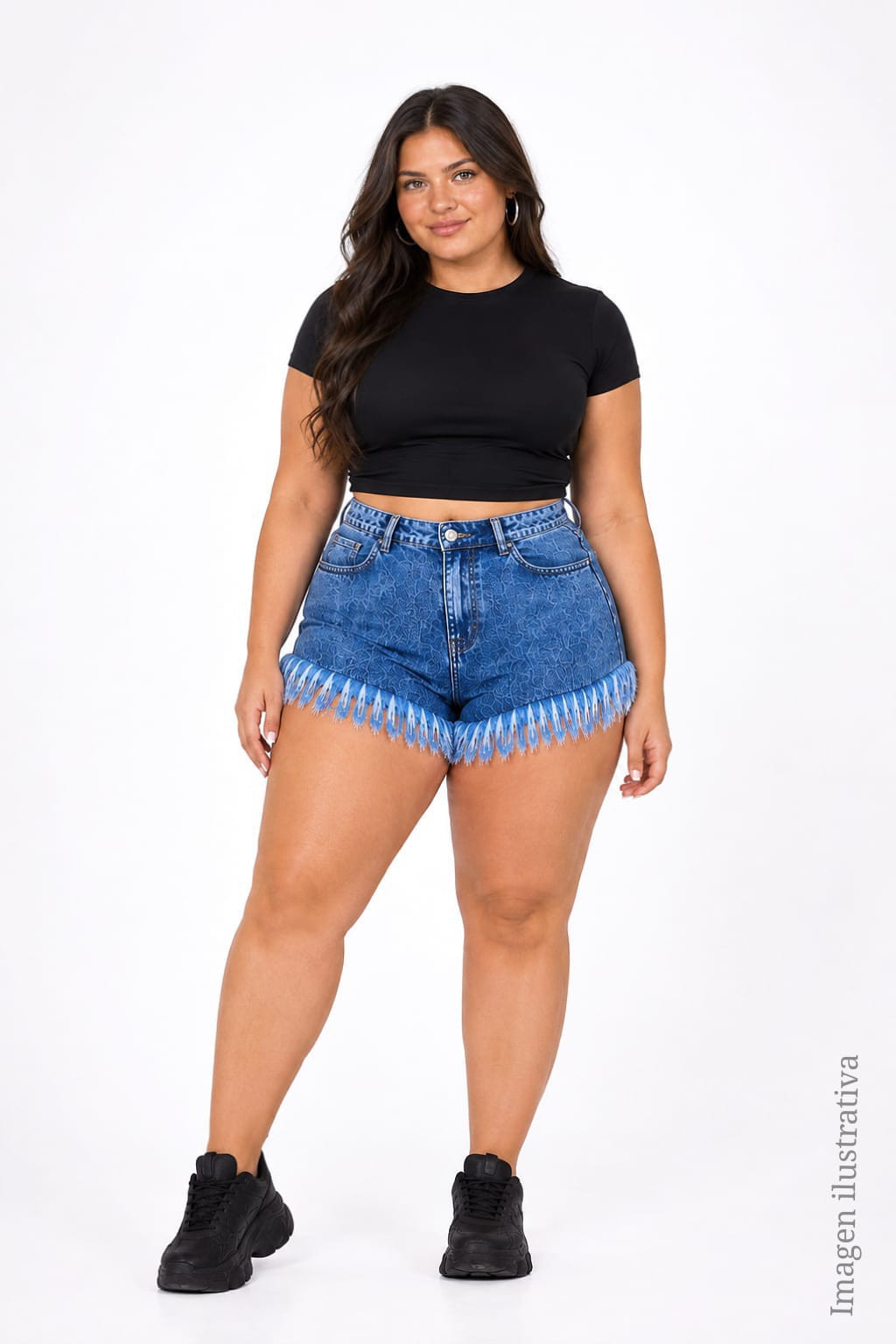 Short Jean Especial Dama Pantalón Corto Grande Denim Mujer Verano Mayoristas Hotsale - Imagen 7