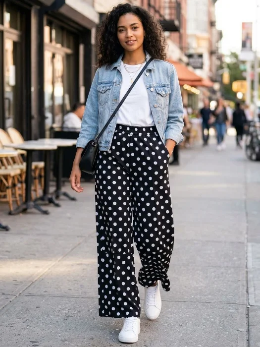 Pantalones Lunares Mujer  Tendencia