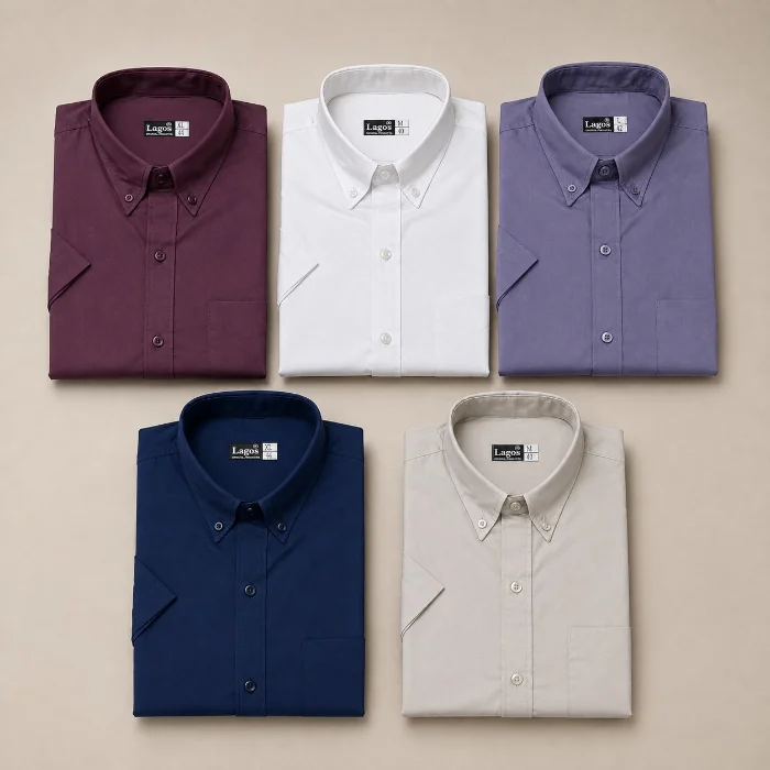 Camisa Liso Clásico Manga Corta