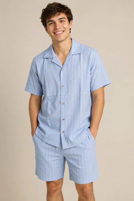 Conjunto Rayado Lino Sastrero