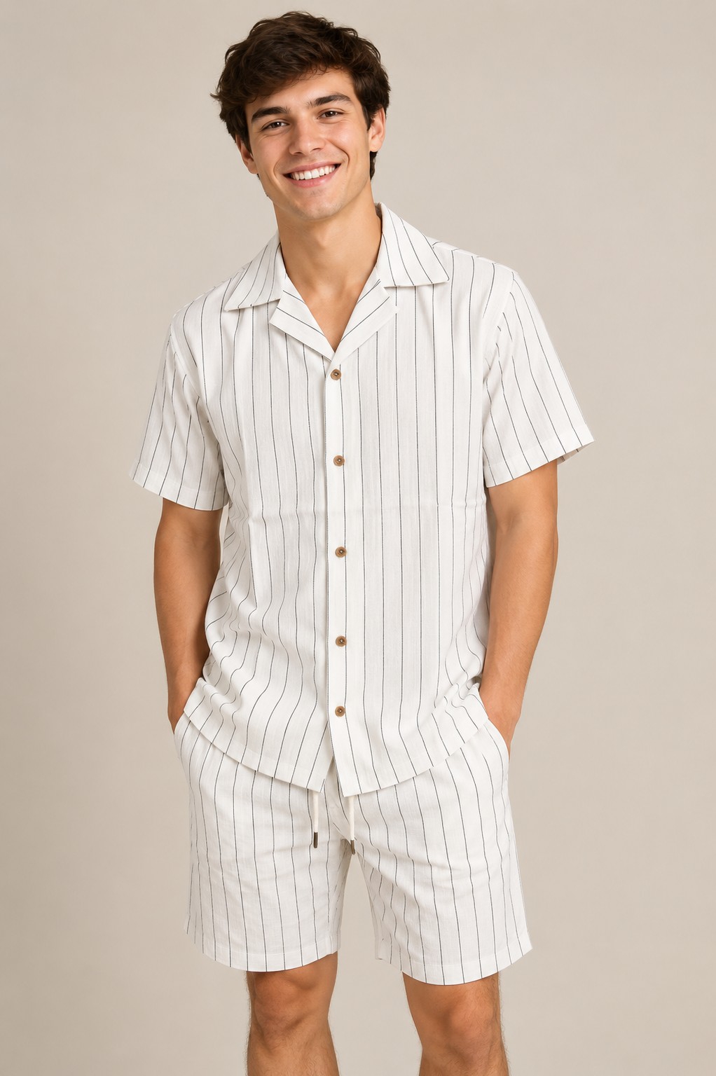 Conjunto Rayado Lino Sastrero - Imagen 2