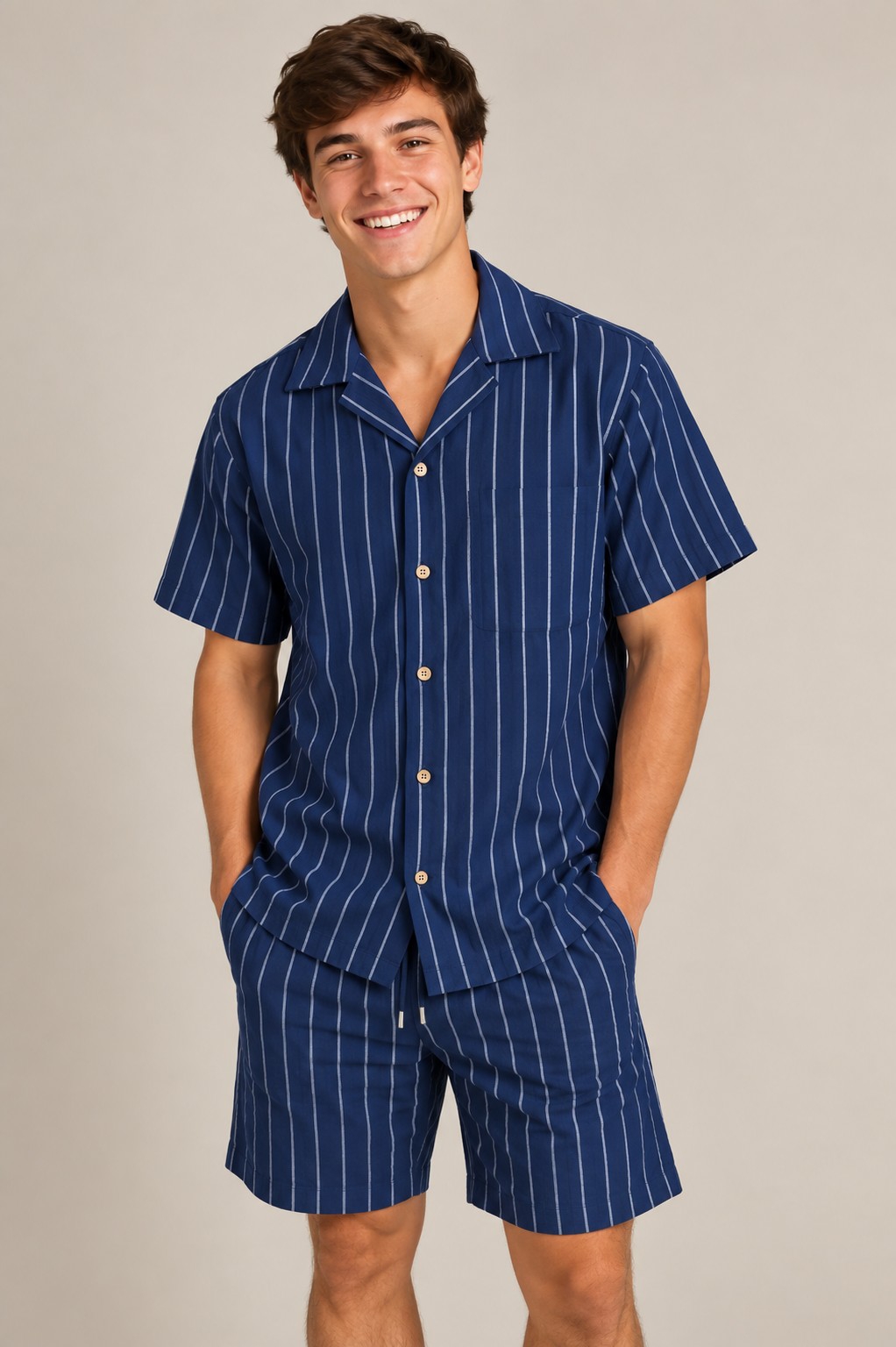Conjunto Rayado Lino Sastrero - Imagen 3