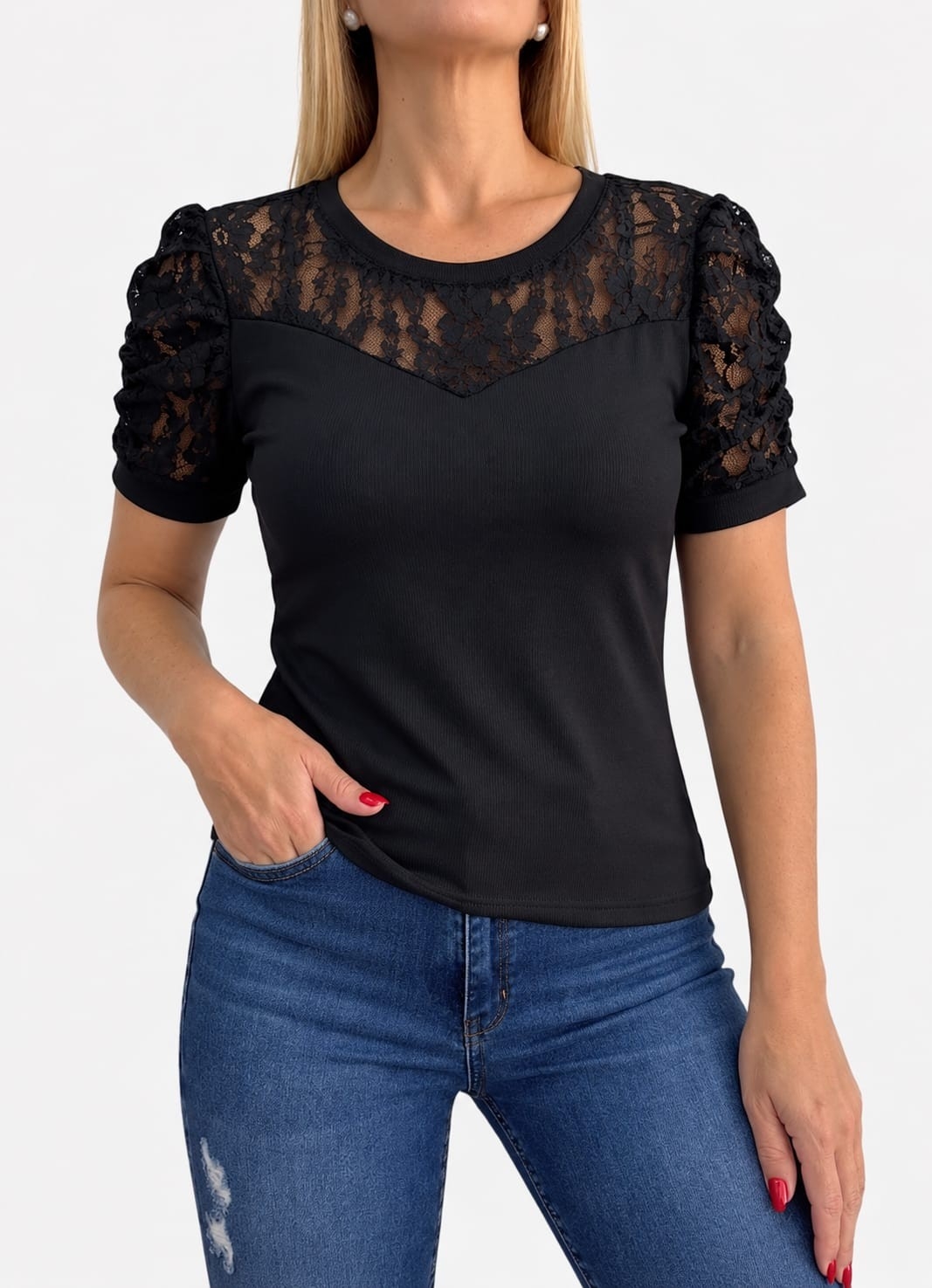 Remera con Encaje - Imagen 2