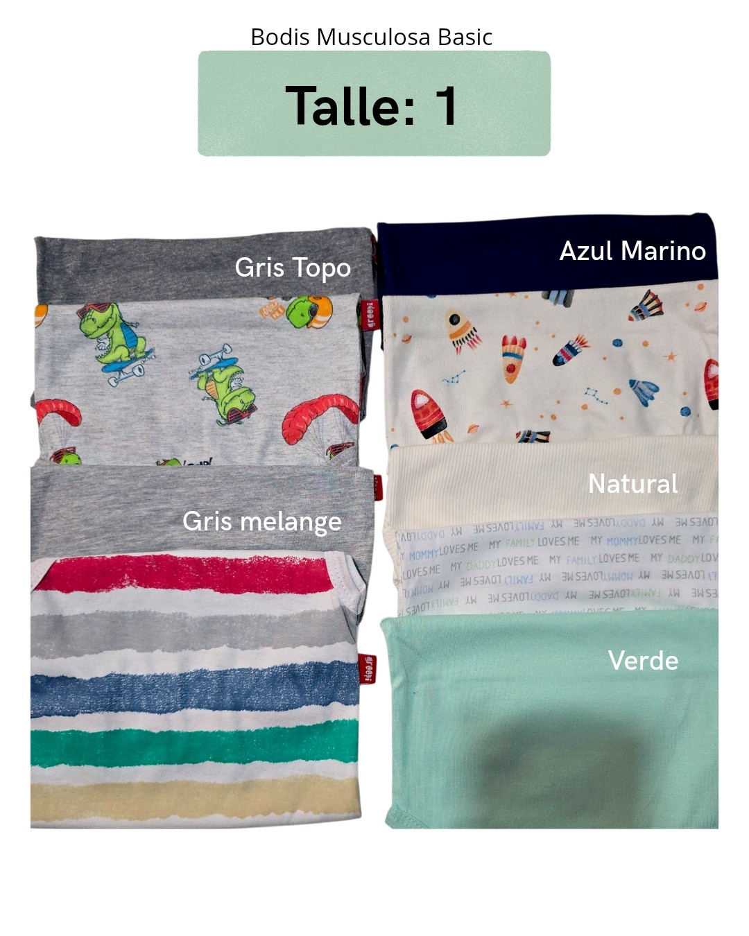 Bodys Musculosa Basic en 100% Algodón - Imagen 3