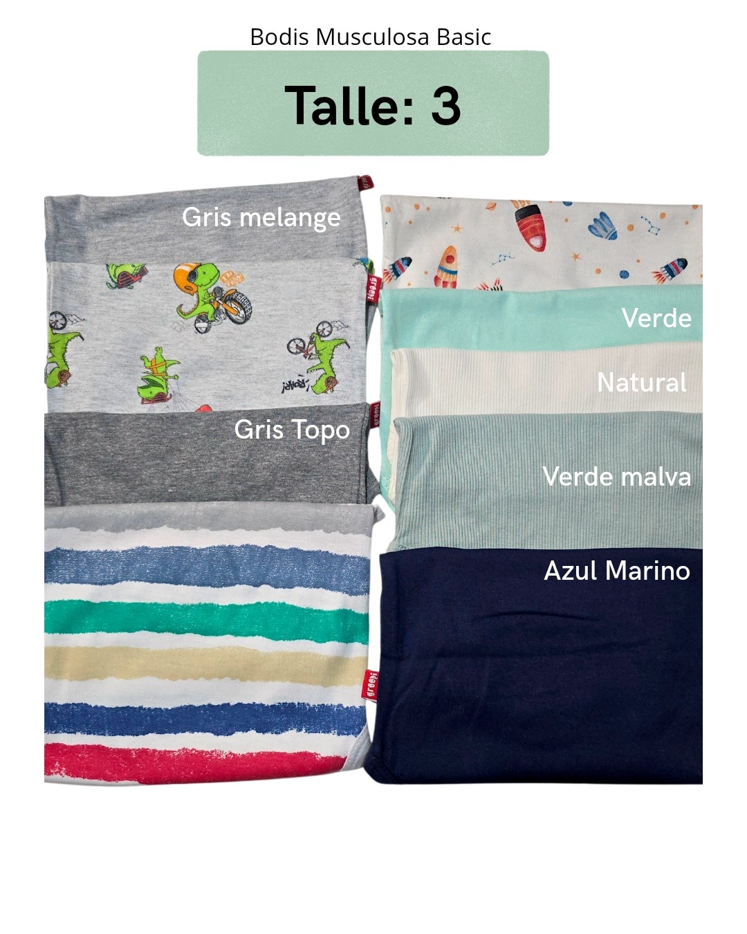 Bodys Musculosa Basic en 100% Algodón - Imagen 5