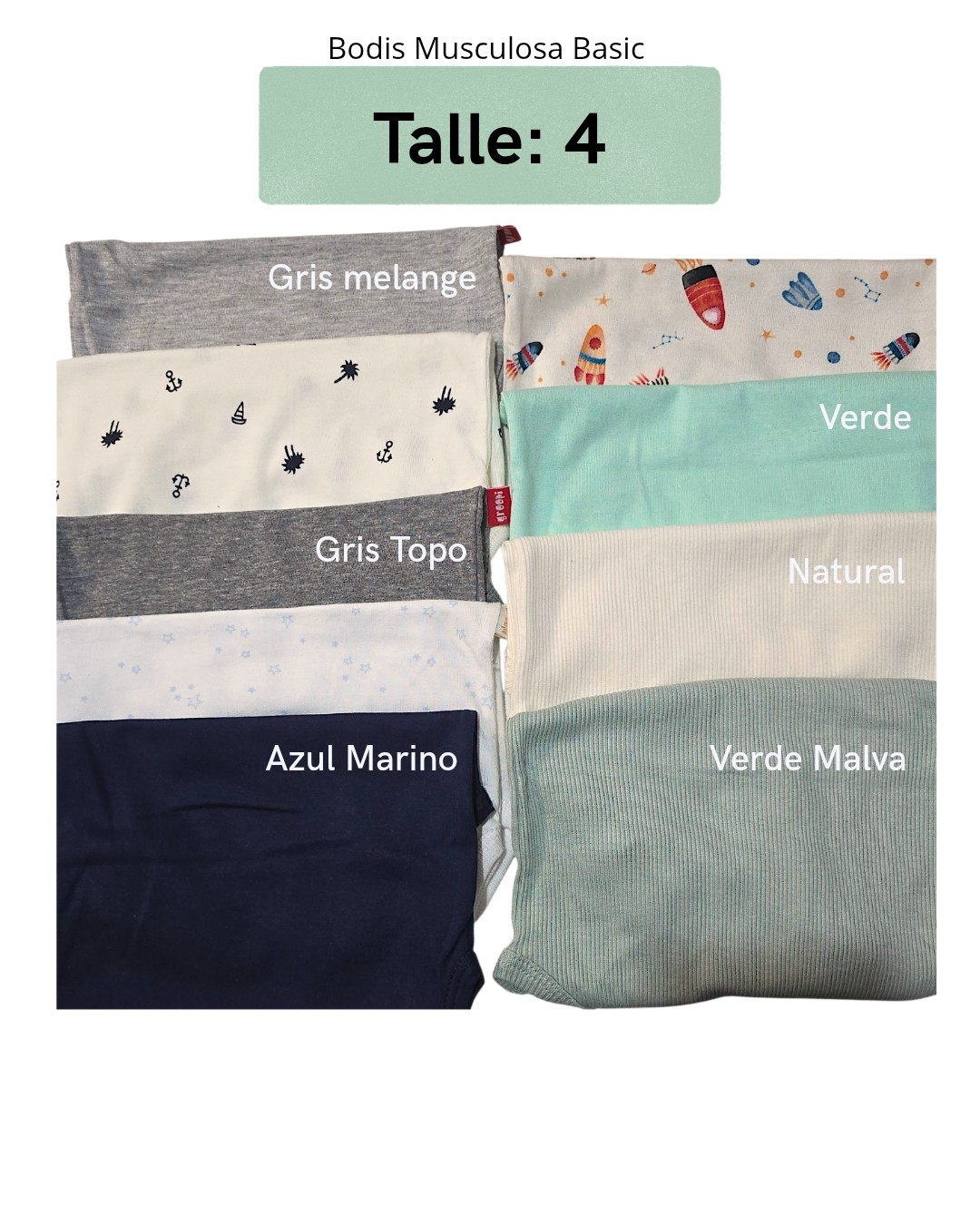 Bodys Musculosa Basic en 100% Algodón - Imagen 6